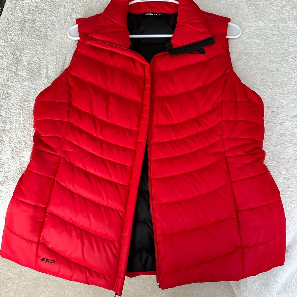 North face vest - red